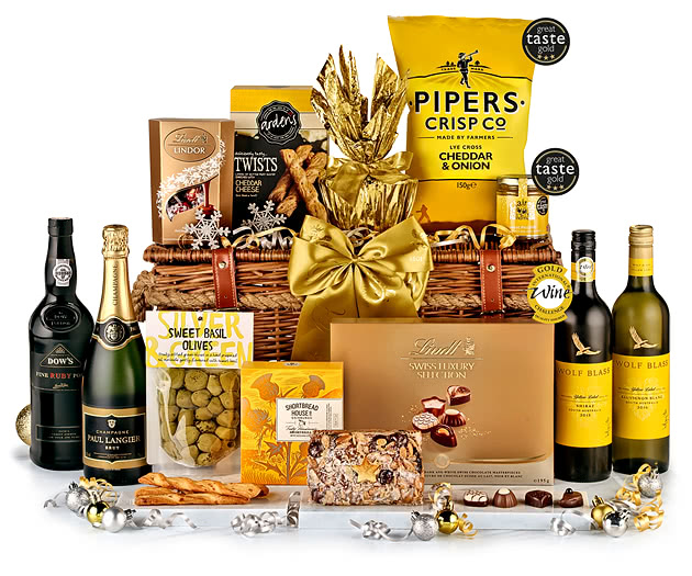 Christmas Classic Hamper With Champagne
